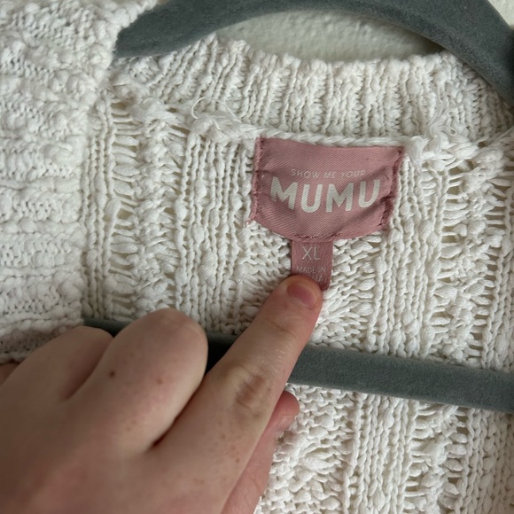 Show Me Your Mumu Callie Cream White Chunky Knit Cardigan XL - Picture 4 of 9